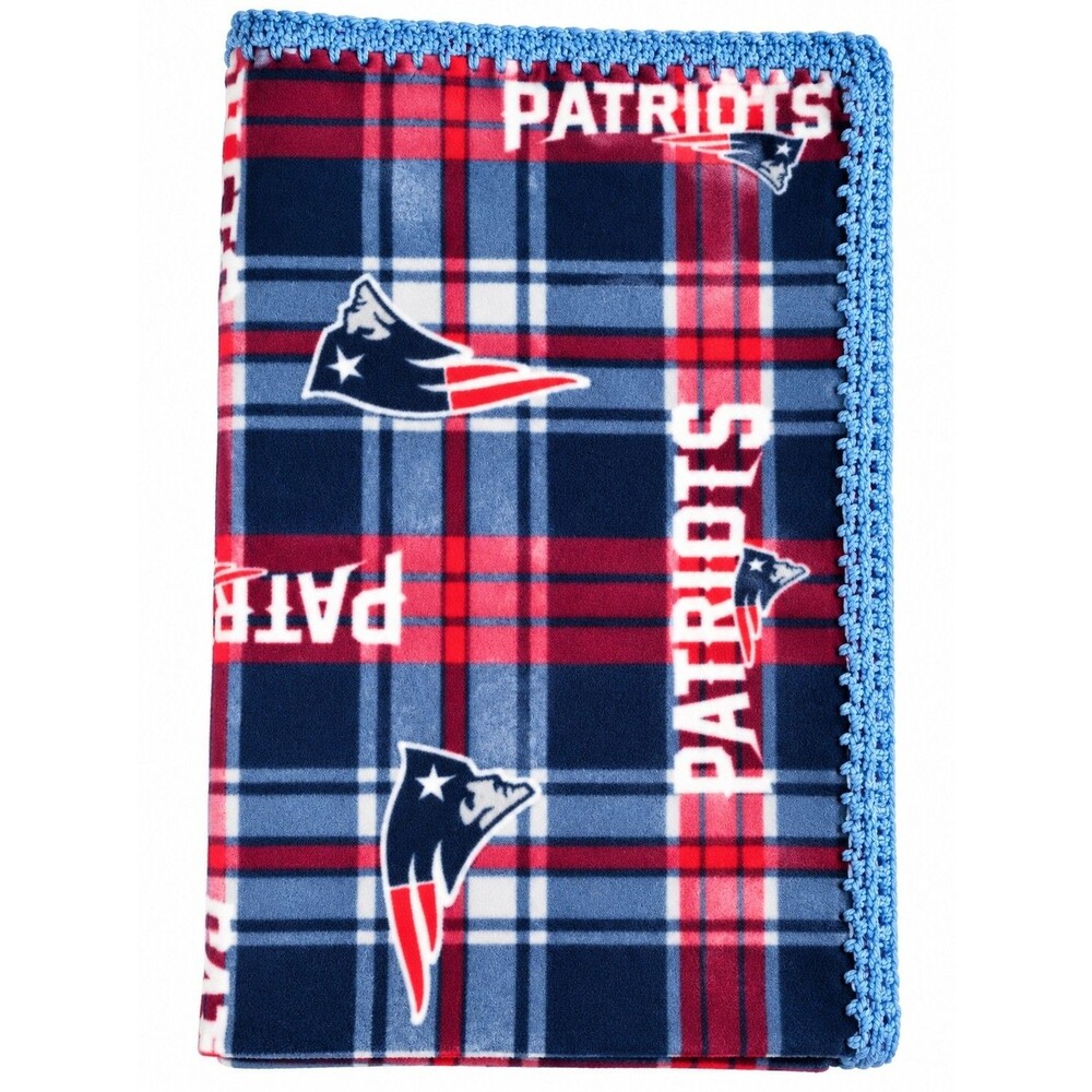 New England Patriots Fleece Throw Blanket 58 x 46 NFL Football Handmade
